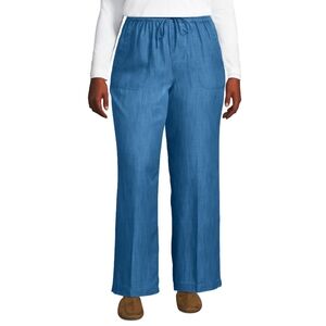 NWOT Lands End Women's High Rise TENCEL Fiber Drapey Wide Leg Pants Size 20W.